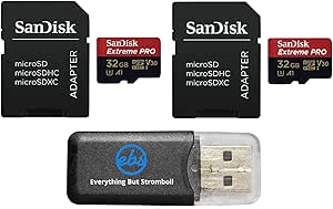 SanDisk SDSQXCG-032G-GN6MA 32GB Extreme Pro Micro SDHC Card 2-Pack