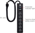 GE 47224 6-Outlet Surge Protector 3ft Cord