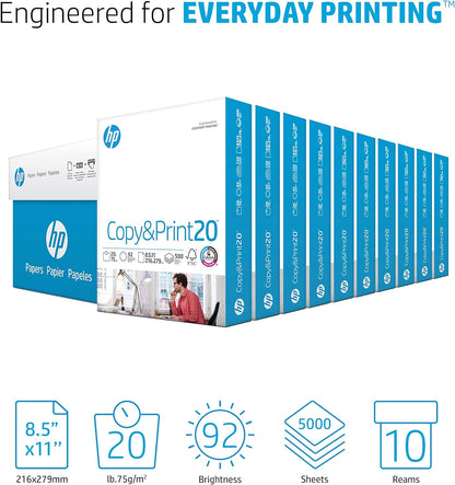 HP 200060C Printer Paper 8.5 x 11 10 Ream Case