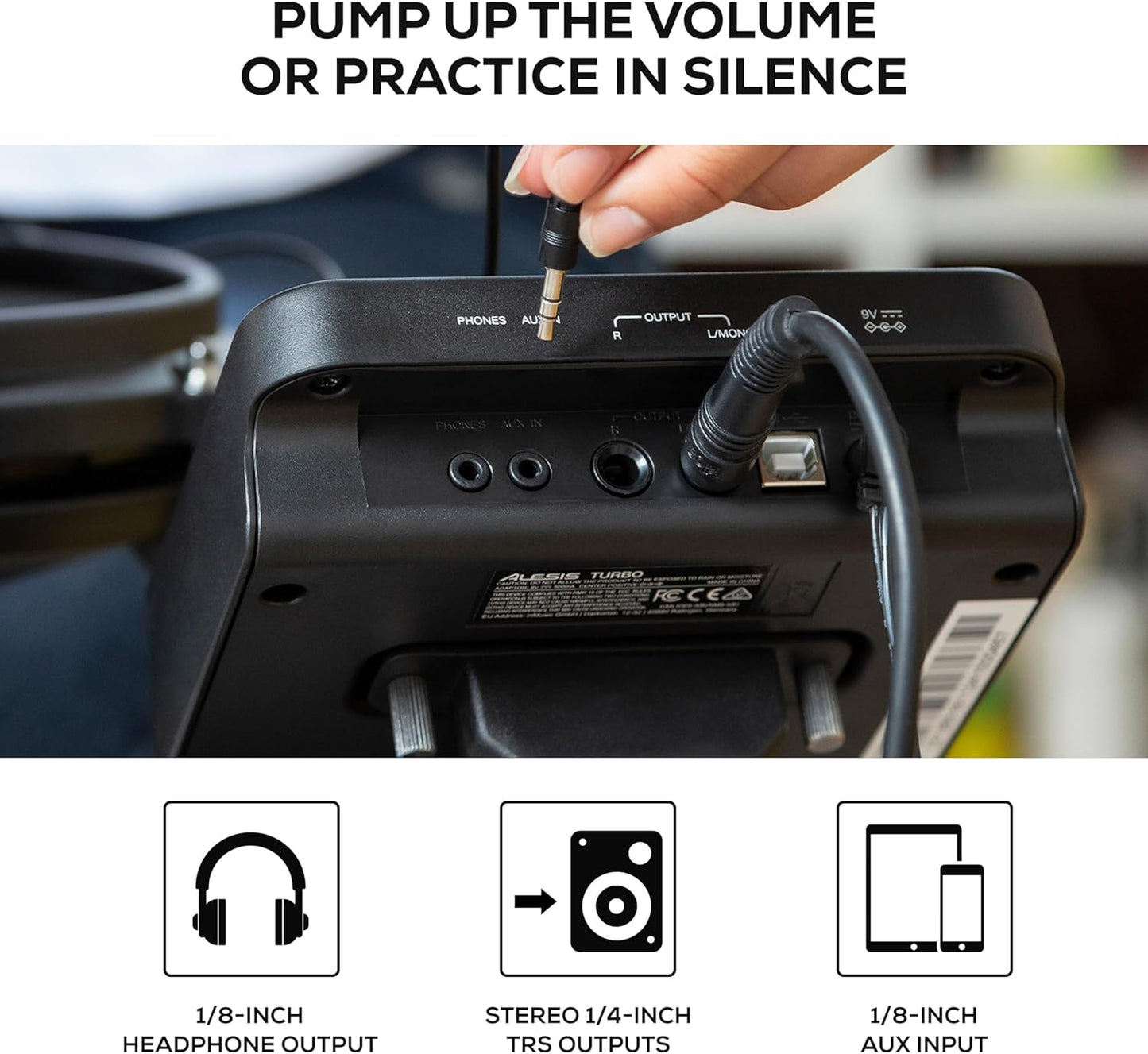 Alesis Turbo Mesh Kit Electronic Drum Set - Mesh Heads