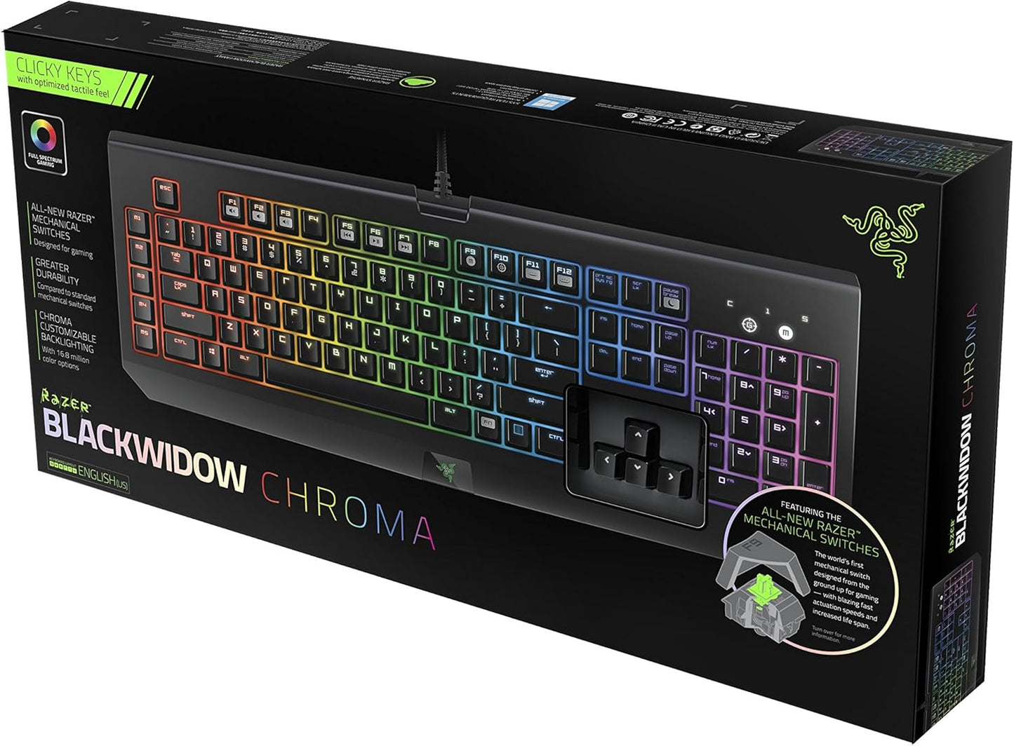 Razer RZ03-01220200 BlackWidow Chroma RGB Mechanical Keyboard