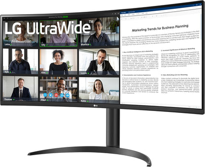 LG 34WR55QK-B.AUS 34-inch UltraWide WQHD 100Hz Curved Monitor