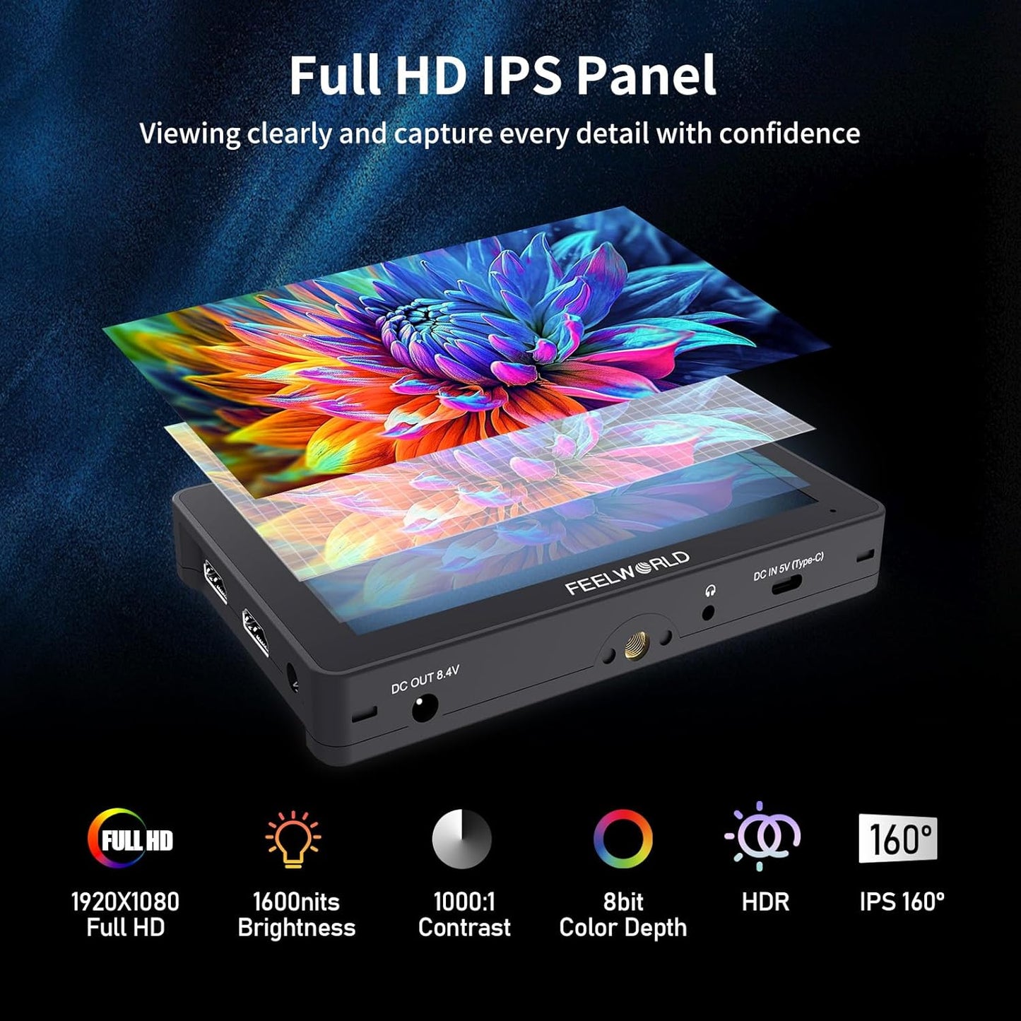 FEELWORLD F5 Pro X 5.5 Inch 4K HDMI Monitor Bundle
