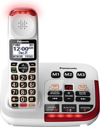 Panasonic KX-TGM420W Amplified Cordless Phone Answering Machine
