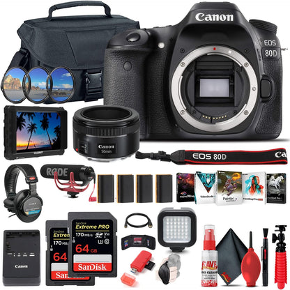 Canon 1263C004 EOS 80D DSLR Camera Bundle (Renewed)