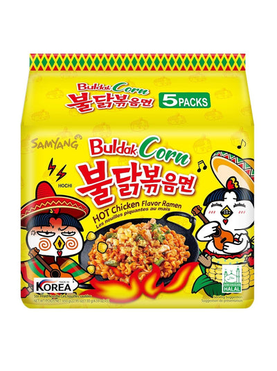 Samyang Buldak Corn - Hot Chicken Flavor Ramen (5 Pack)