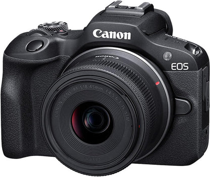 Canon EOS R100 Mirrorless Camera 18-45mm Lens Kit (Renewed)