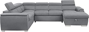 Lexicon Cataleya 4-Piece Sectional Sofa with Right Chaise - Gray