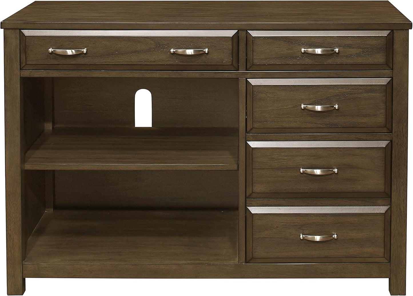 Lexicon 194840163541 Abbey 4-Drawer 44" Credenza - Brown Gray