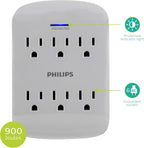 Philips Philips 6-Outlet Surge Protector 900 Joules 2-Pack