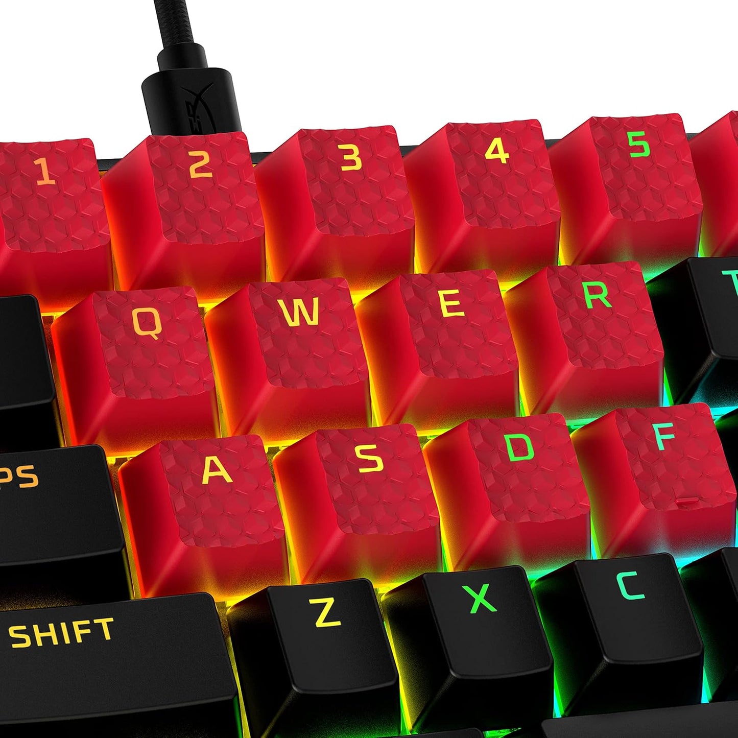 HyperX 519T6AA#ABA Rubber Keycaps - Gaming Accessory Kit - Red