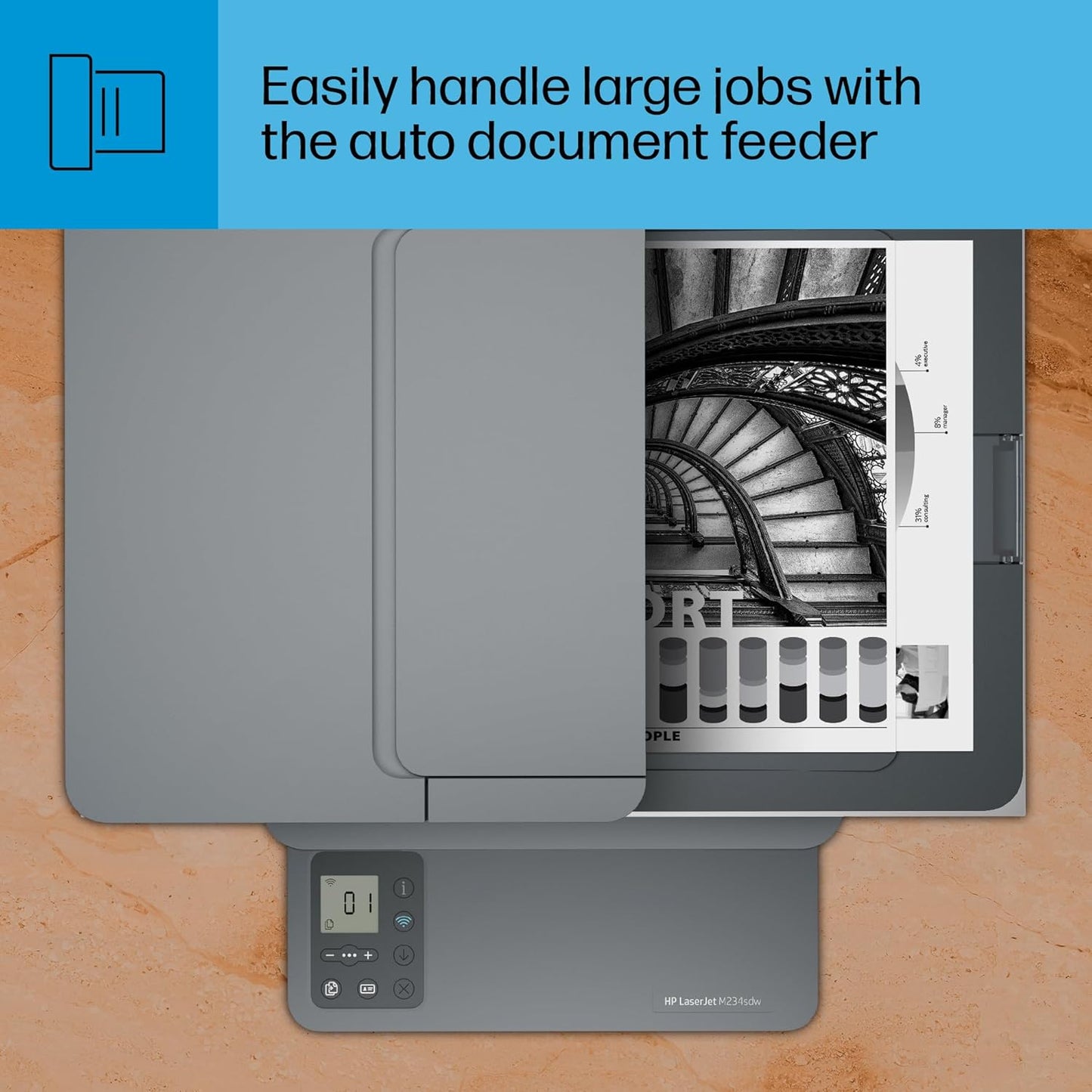 HP M234sdw LaserJet MFP Wireless Printer