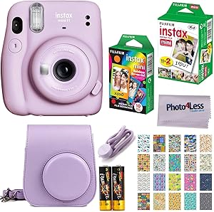 Fujifilm Instax Mini 11 Lilac Purple Camera Bundle