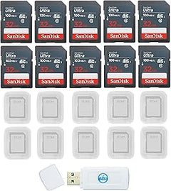 SanDisk SanDisk_32GB_SD_Ultra x10_Case x10_R6 32GB Ultra SDHC Card 10-Pack