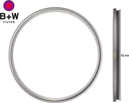 B+W 1097730 43mm T-PRO Clear Lens Filter