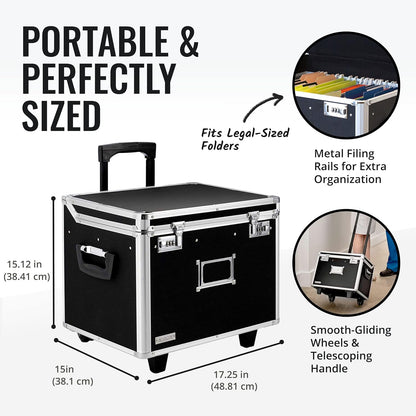 Vaultz VZ01270 Portable File Storage Box with Handle
