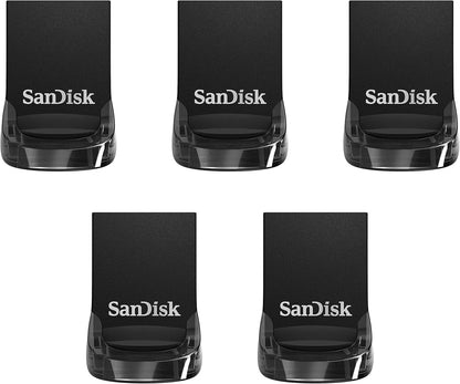 SanDisk SDCZ430-064G-B5CT Ultra Fit 64GB USB 3.1 Flash Drive (5-Pack)