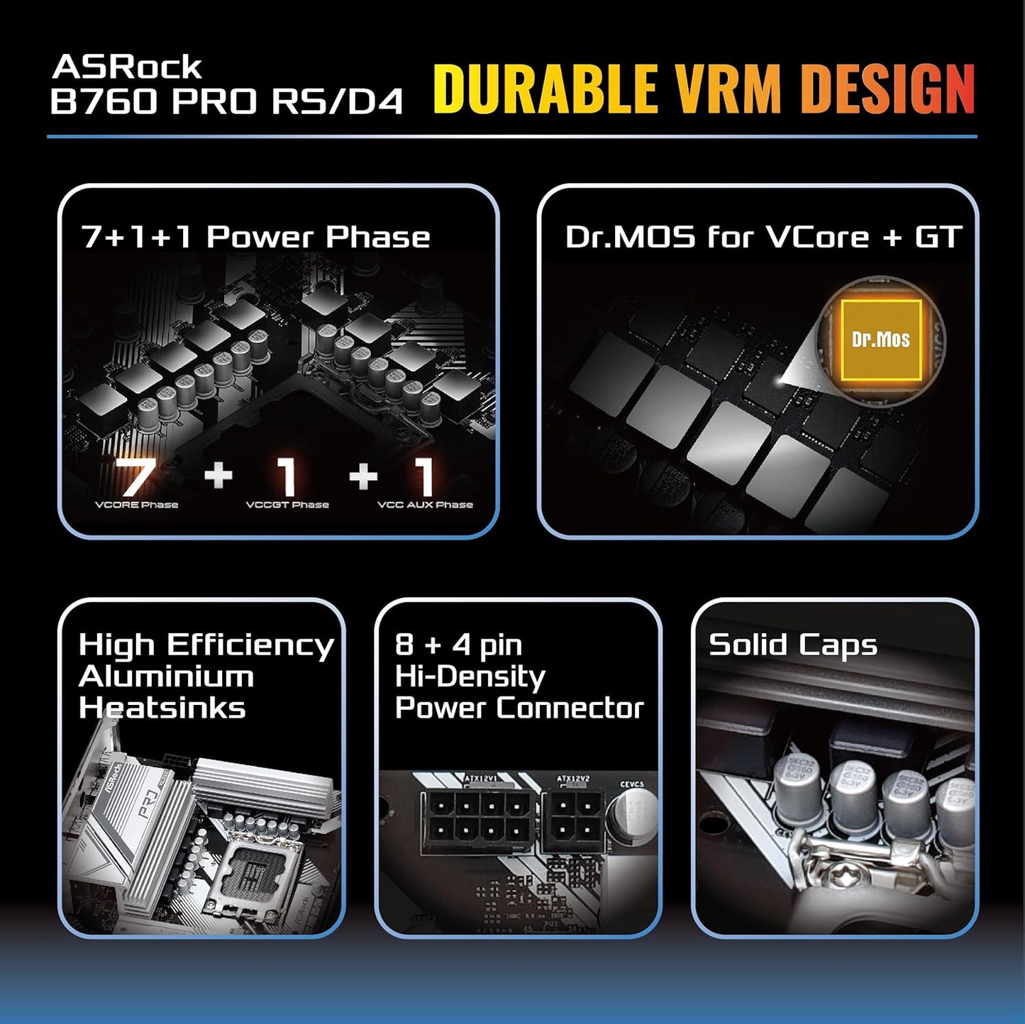 ASRock B760 PRO RS/D4 Intel DDR4 ATX Motherboard