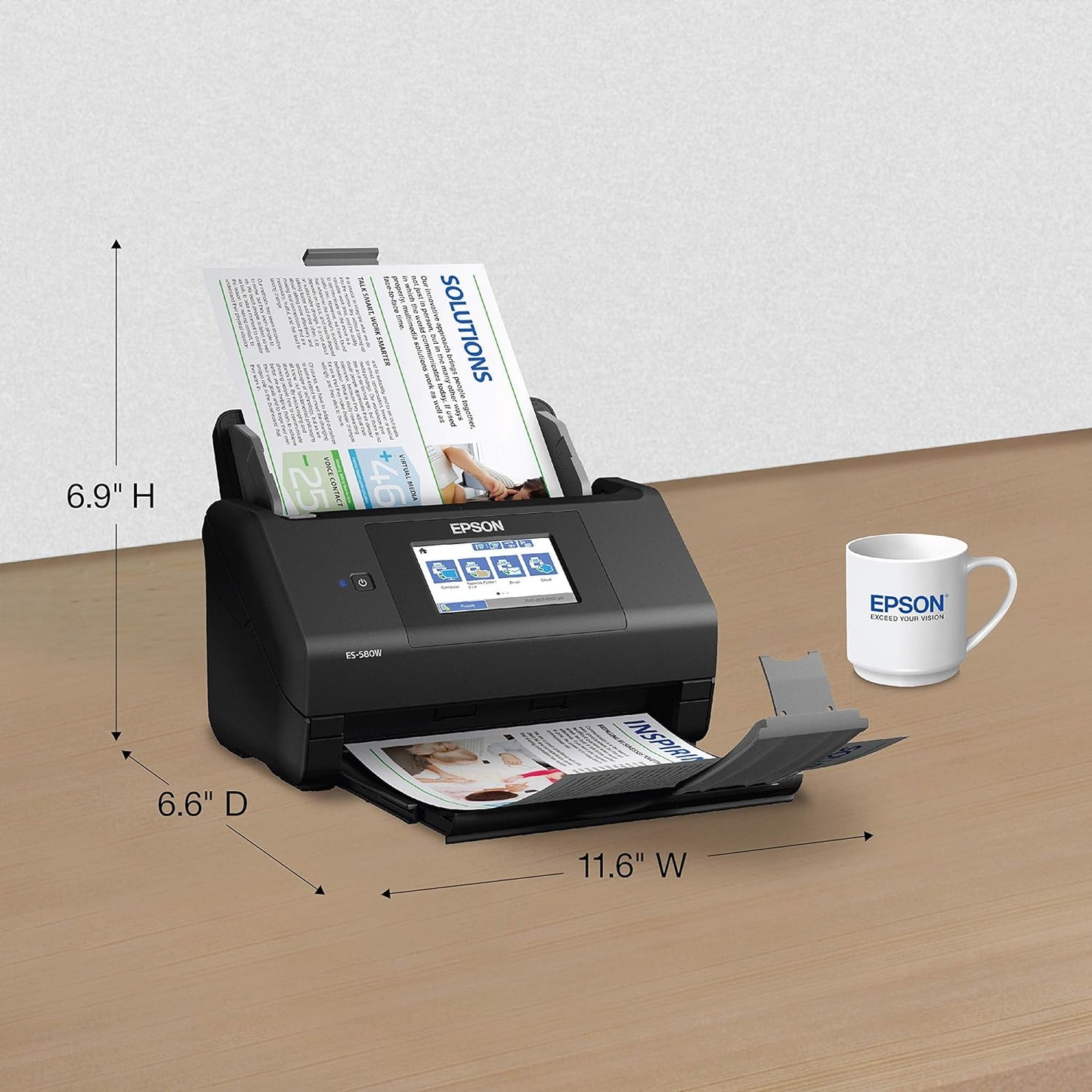 Epson ES-580W Wireless Color Duplex Document Scanner Renewed