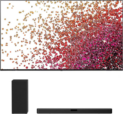 LG 75NANO75UPA 75" 4K NanoCell Smart TV Soundbar Used