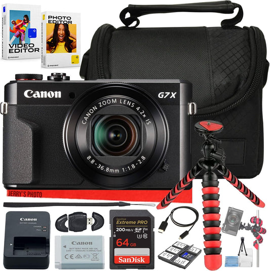 Canon PowerShot G7 X Mark II Bundle 64GB (Renewed)