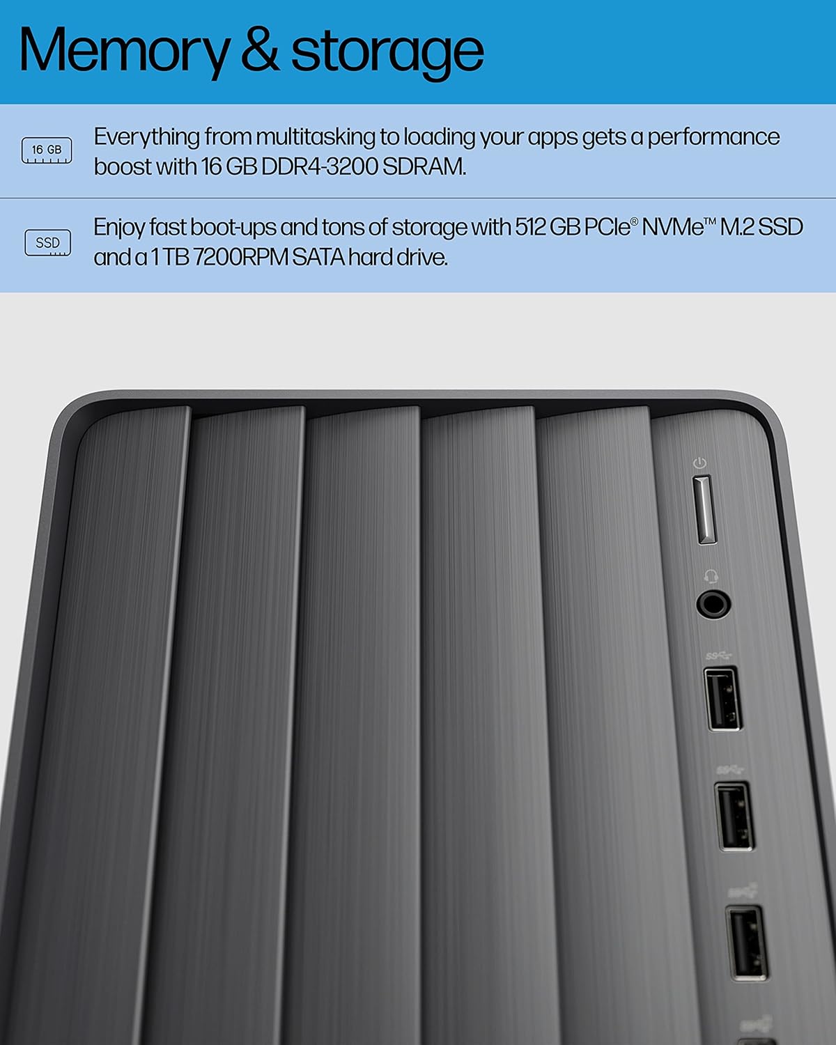 HP Core i7 Envy Desktop - 16GB RAM, 512GB SSD - Windows 11 Pro