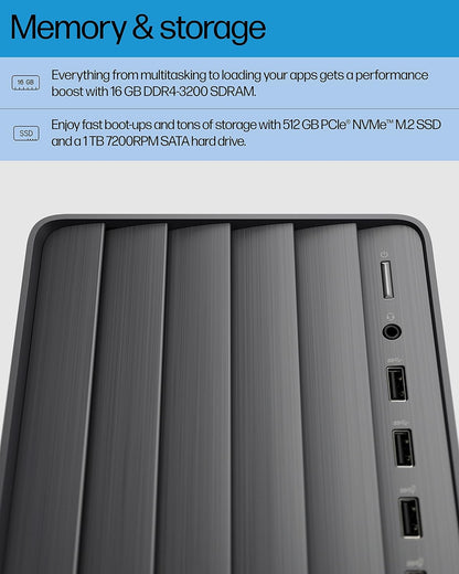 HP Core i7 Envy Desktop - 16GB RAM, 512GB SSD - Windows 11 Pro