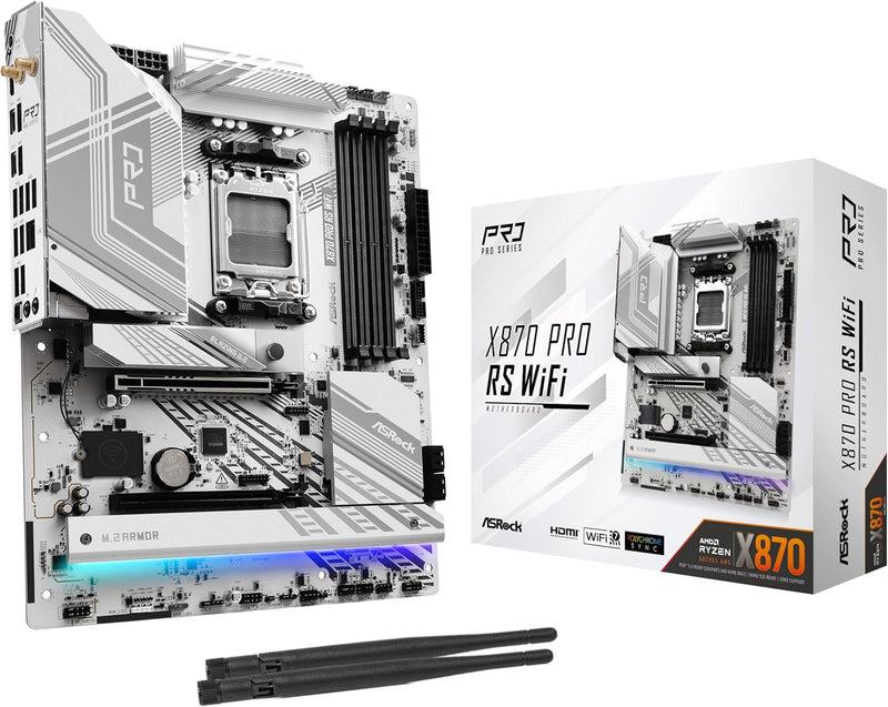 ASRock X870 PRO RS WIFI Ryzen AM5 ATX Motherboard — main product image