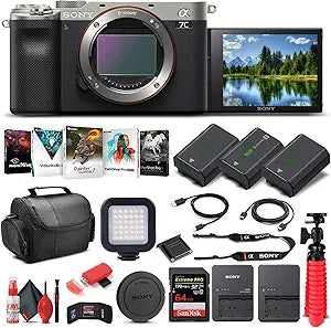Sony ILCE7C/S Alpha a7C Mirrorless Camera Bundle - Renewed
