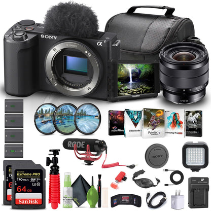 Sony ZV-E10 II Mirrorless Camera Body Bundle (Renewed)