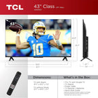 TCL 43S450G 43-Inch 4K UHD Smart Google TV - Dolby Vision, HDR