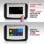 RCA Weather Station Alarm Clock with Color Display