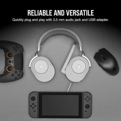 Corsair CA-9011271-NA HS65 Surround Gaming Headset White