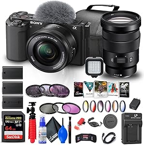 Sony ILCZV-E10L/B ZV-E10 Mirrorless Vlogging Camera Kit — main product image