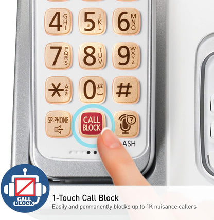 Panasonic KX-TGD863W Cordless Phone Answering Machine 3-Handset