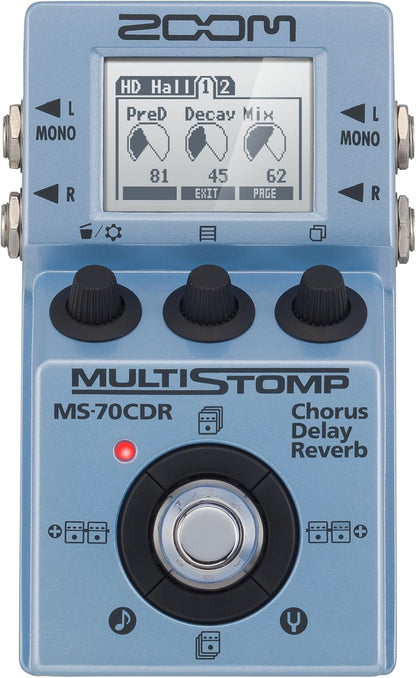 Zoom ZMS70CDR MultiStomp Chorus Delay Reverb Pedal