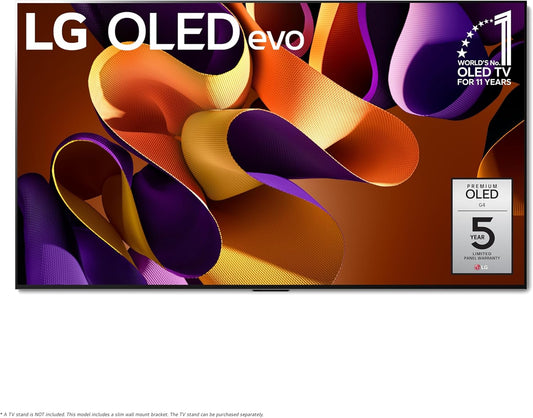 LG CRT2LGOLED83G4WUA 83-Inch OLED evo G4 4K Renewed TV
