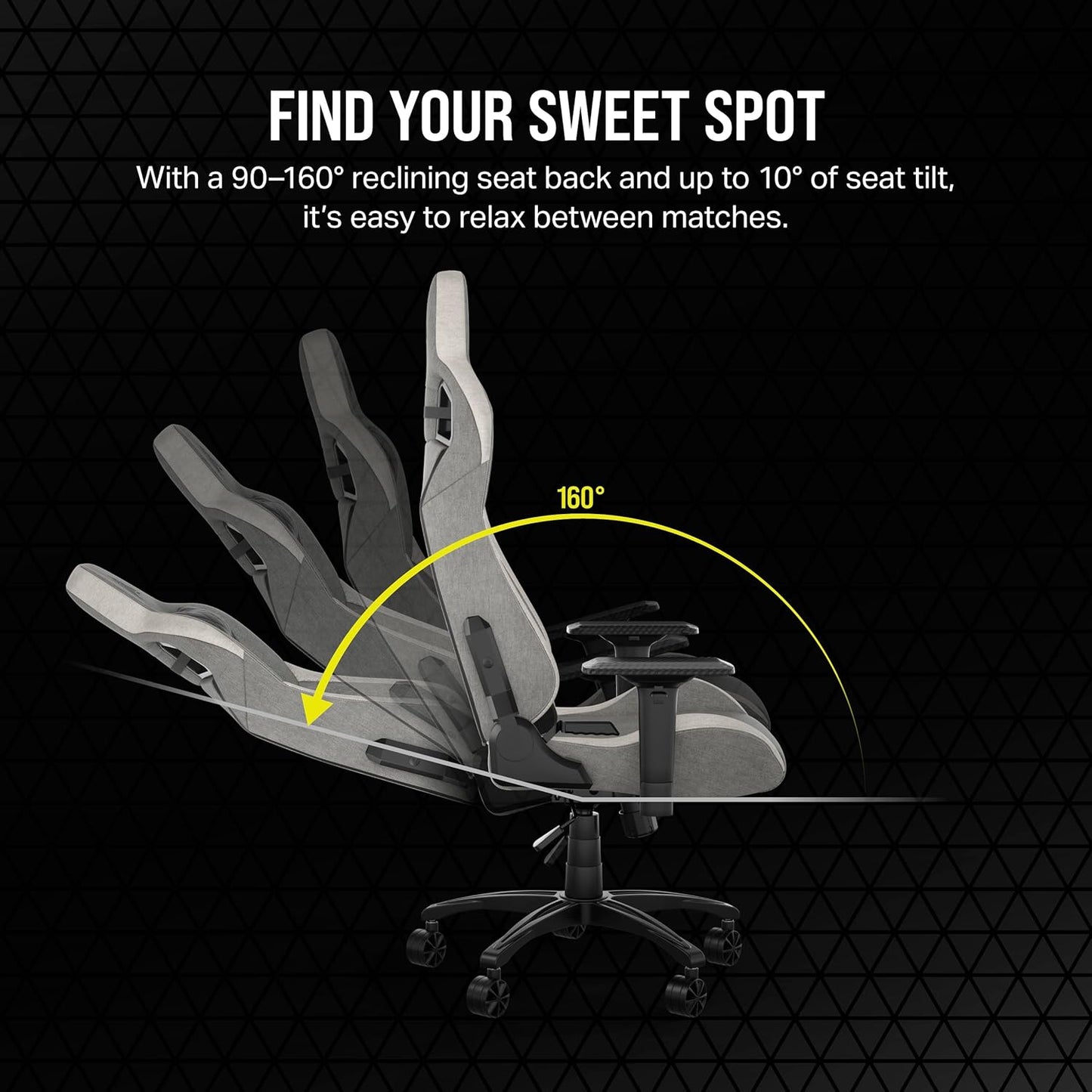 Corsair CF-9010058-WW T3 Rush Fabric Gaming Chair Gray