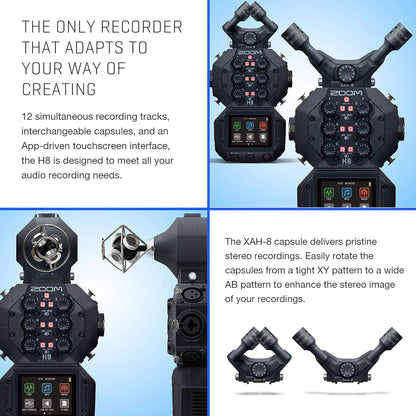 Zoom H8 K4 Handy Recorder Podcast Mic Bundle