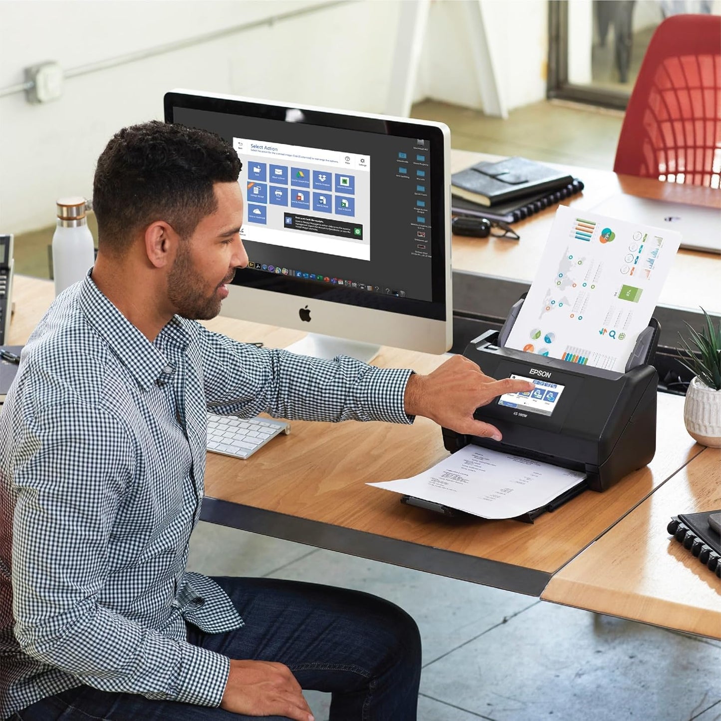 Epson ES-580W Wireless Duplex Desktop Document Scanner