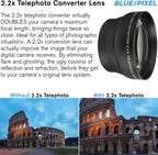 Canon EOS 2000D/Rebel T7 DSLR 3 Lens Kit Renewed