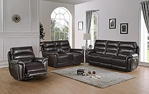 Lexicon Lazarus Top Grain Leather Power Reclining Set