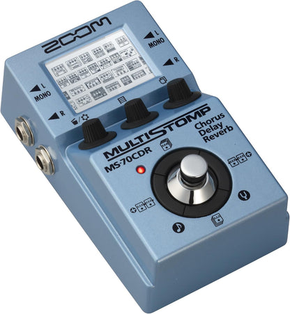 Zoom MS-70CDR MultiStomp Chorus Delay Reverb Pedal Bundle
