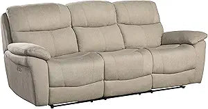 Lexicon S189580TN-3PWH Ryan Power Reclining Sofa, Tan