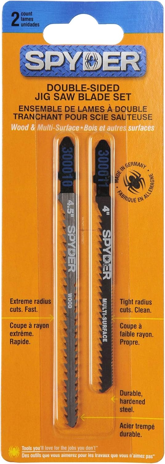 Spyder 300009 Jigsaw Blade Set Double Sided 2-Piece — main product image