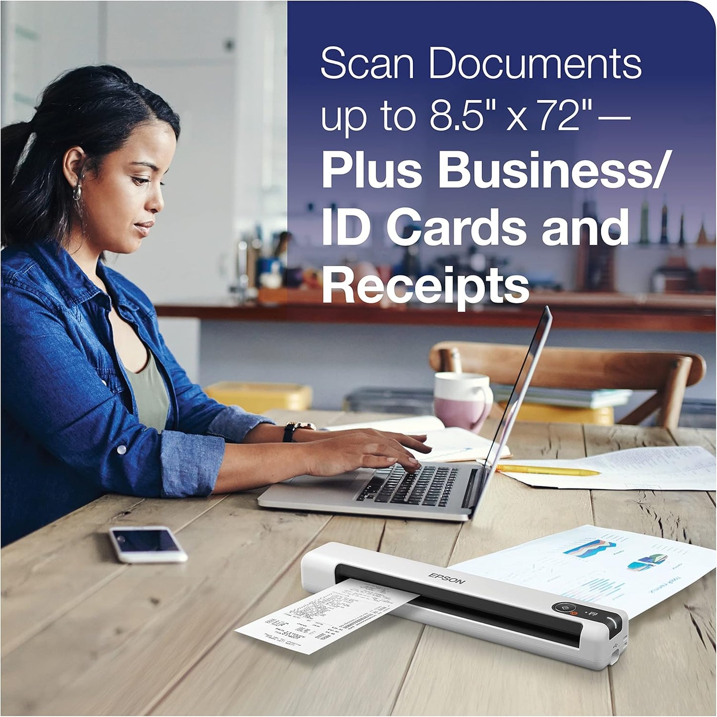 Epson DS-70 Portable Document Scanner USB Powered