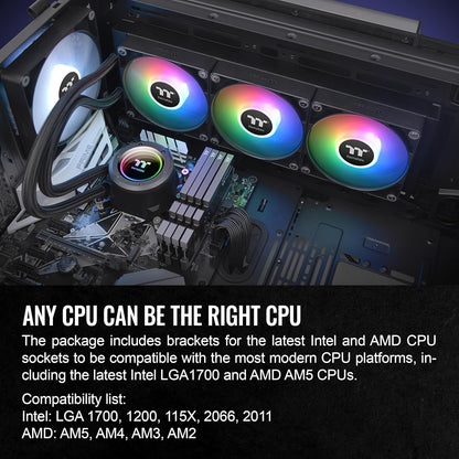 Thermaltake CLW362PL12SWA TH360 ARGB CPU Liquid Cooler