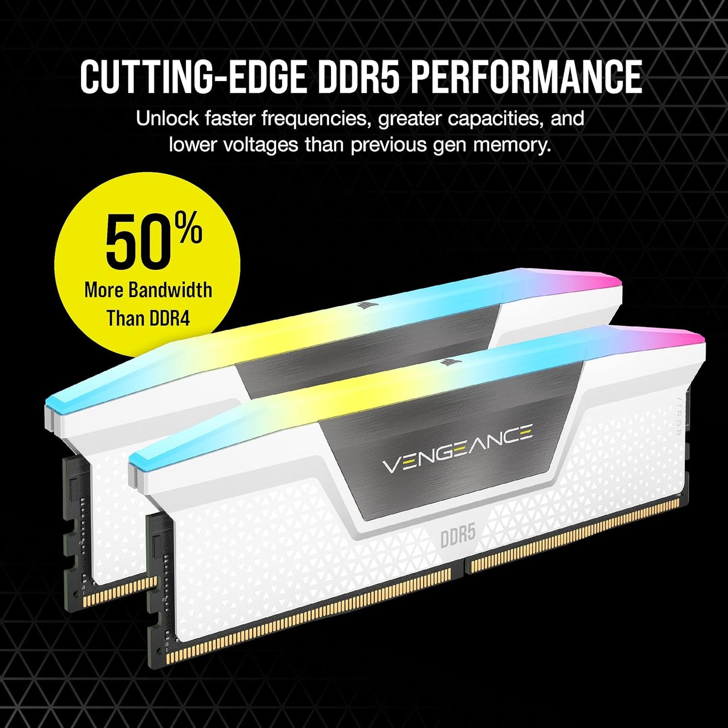 Corsair CMH32GX5M2E6000C36W VENGEANCE RGB DDR5 32GB
