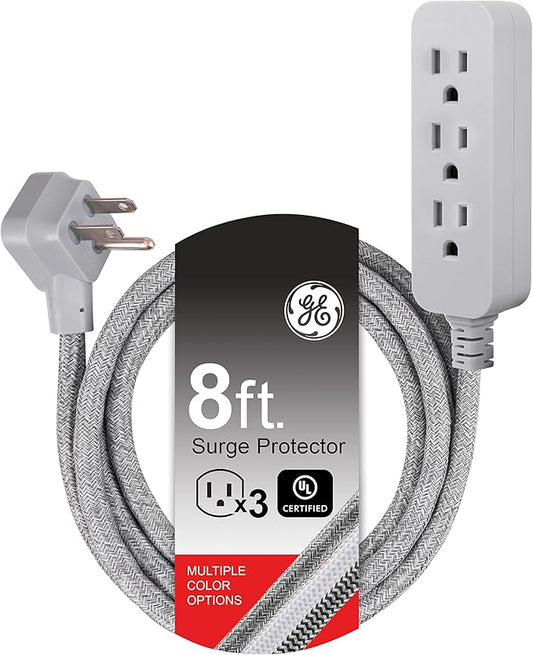 GE 45916 Pro 3-Outlet Surge Protector 8ft Cord