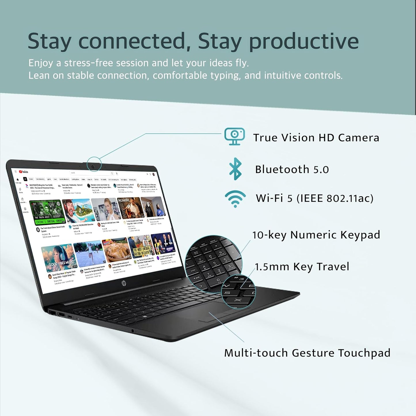 HP HP 15.6" Student Laptop - Pentium, 16GB RAM, 1TB SSD - Renewed